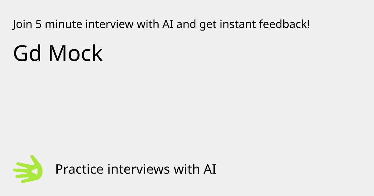 Gd Mock Interview Practice with AI | GreetAI