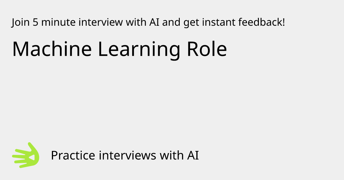 Machine Learning Role Interview Practice with AI | GreetAI