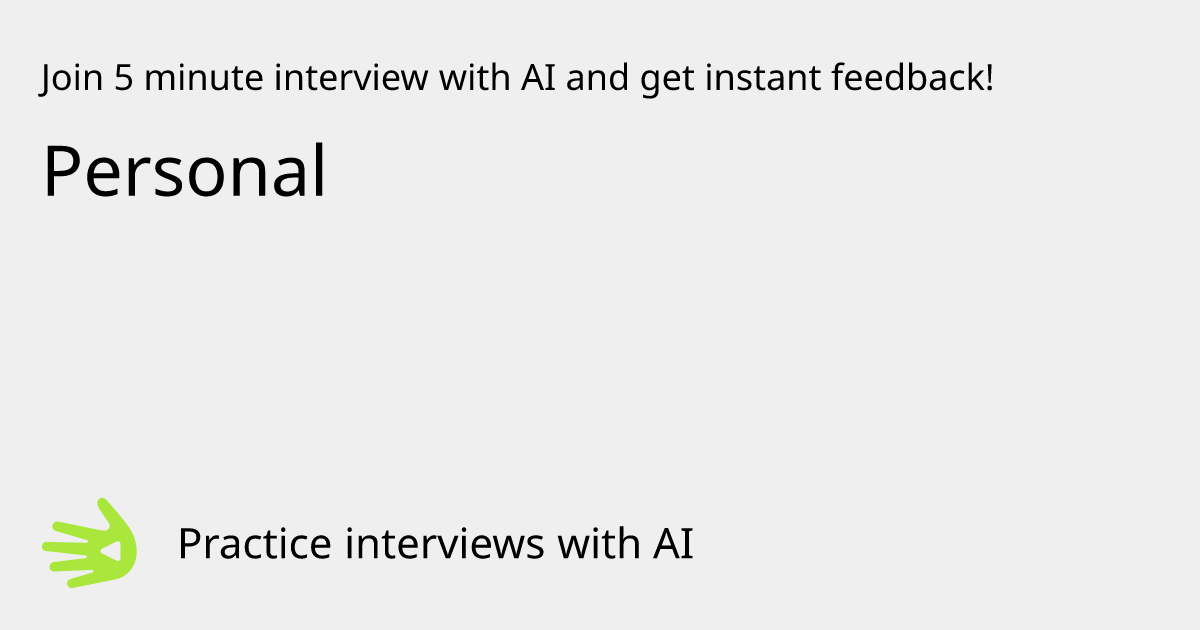 GreetAI — Personal interview practice & instant feedback