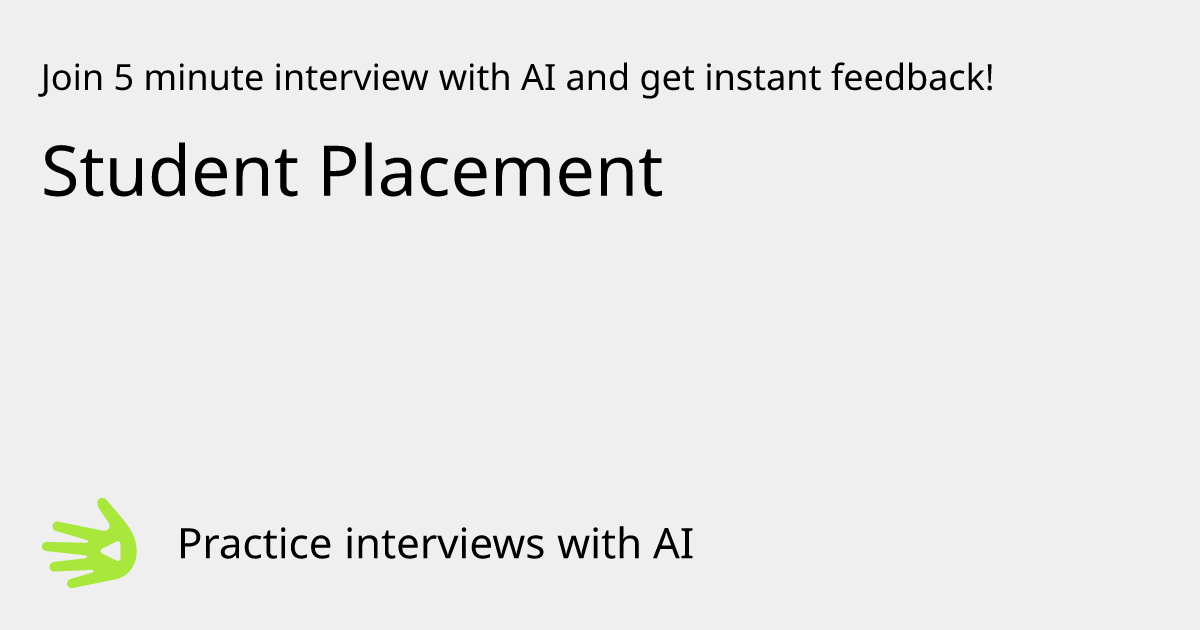 GreetAI — Student Placement interview practice & instant feedback
