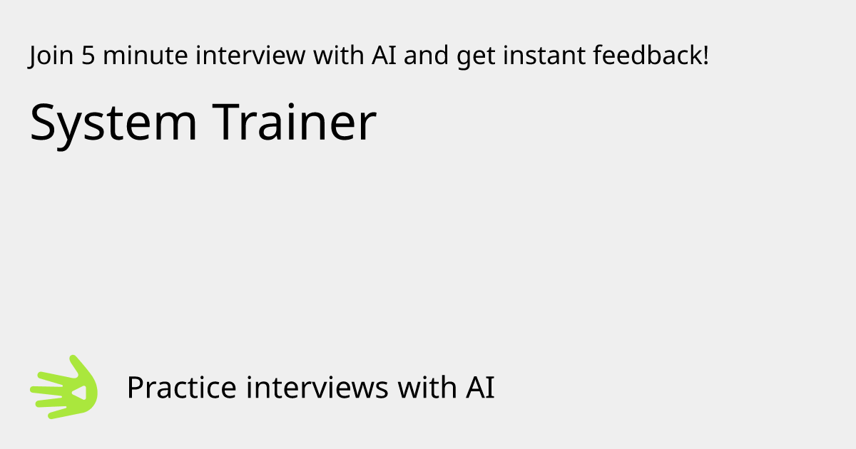 GreetAI — System Trainer interview practice & instant feedback