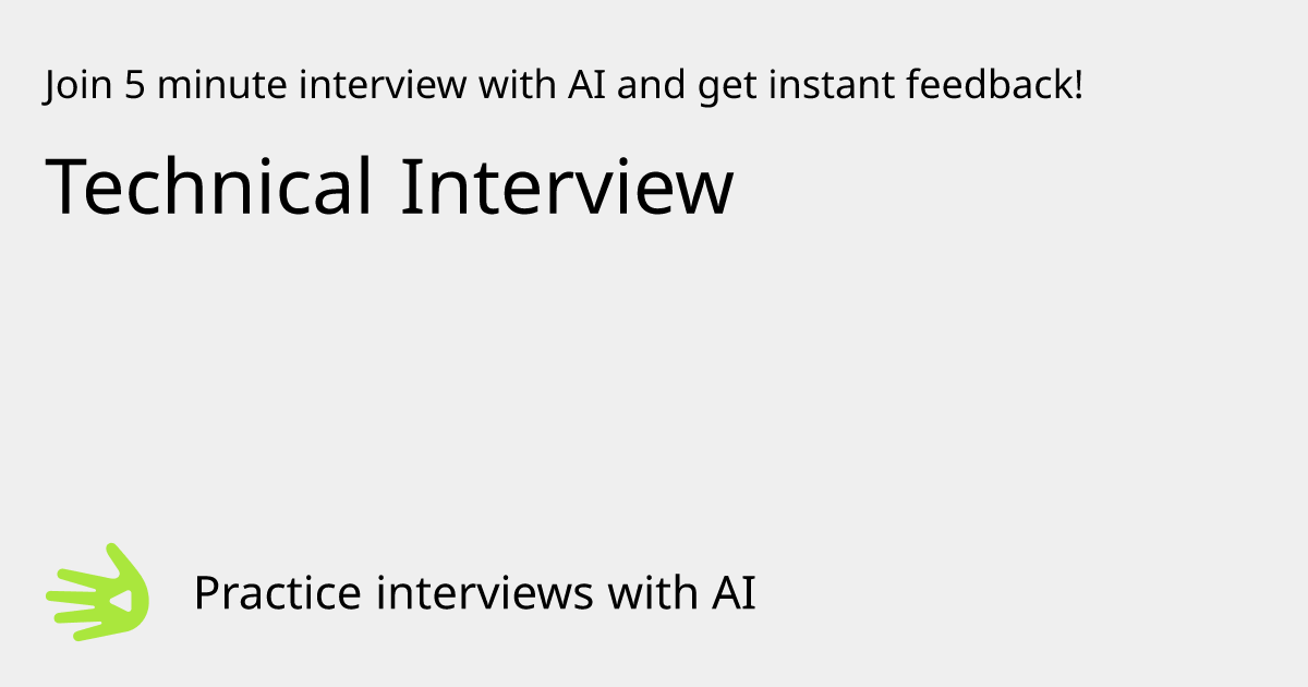 Greetai technical interview interview practice instant feedback